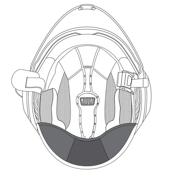Interieur casque AGV Pare nuque Fluid