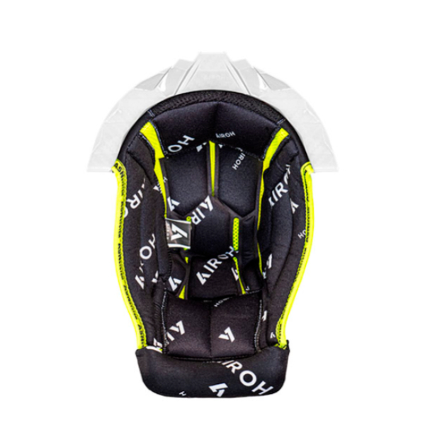 Interieur casque Airoh Coiffe Noire Support Blanc Twist 3