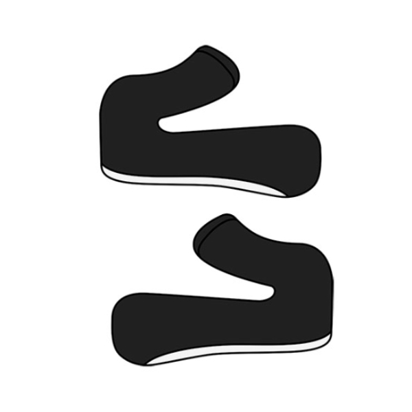 Interieur casque Airoh Paire de joues Twist 2.0 noires blanches