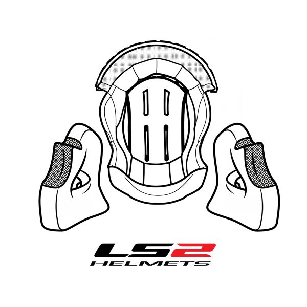 Interieur casque LS2 Interieur Complet Jaune Fluo Fast II Mini MX437