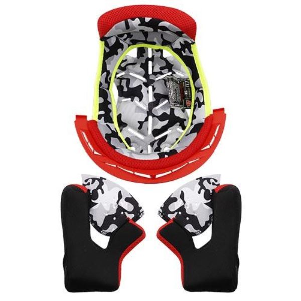 Interieur casque LS2 Interieur complet rouge Fast Evo MX437