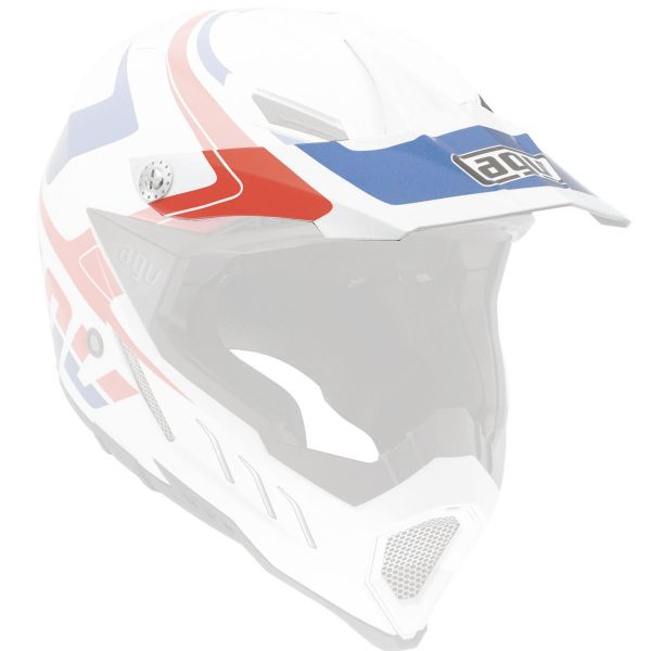Pices dtaches casque AGV Casquette AX 8 Klassic Blanc Rouge Bleu