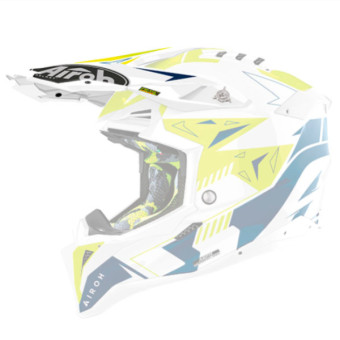 Pièces détachées casque Airoh Casquette Aviator 3 Spin yellow blue Pièces détachées casque Airoh Casquette Aviator 3 Spin yellow blue