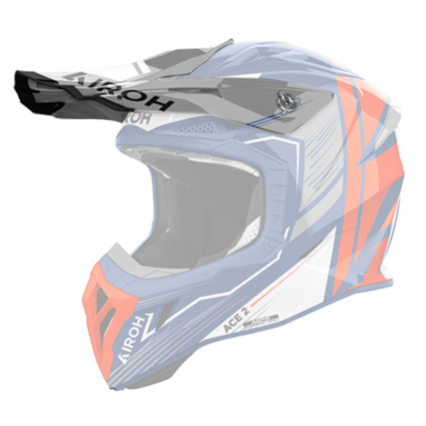 Pices dtaches casque Airoh Casquette Aviator Ace 2 Engine cerulean gloss