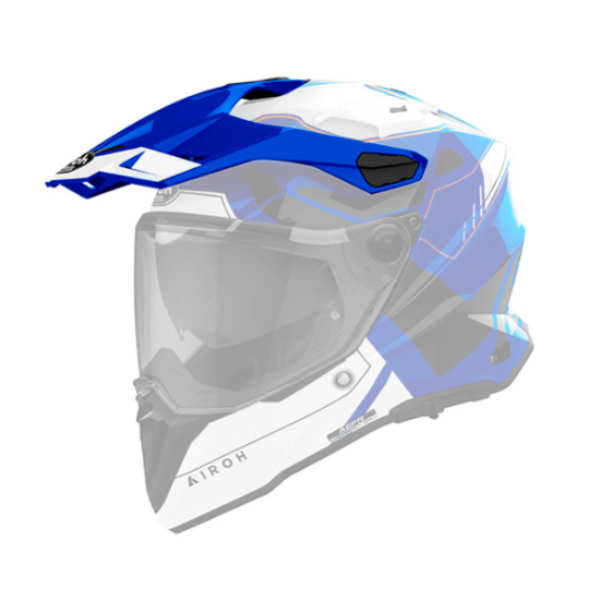 Pices dtaches casque Airoh Casquette Commander 2 Reveal blue gloss