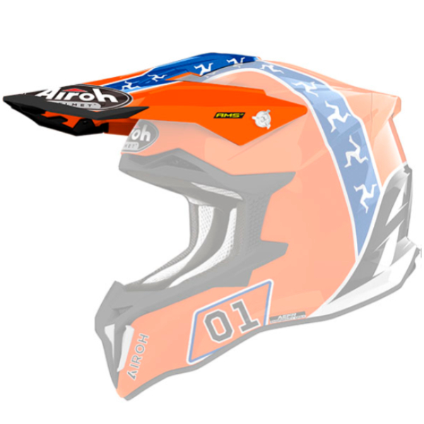 Pices dtaches casque Airoh Casquette Strycker Blazer hazzard gloss