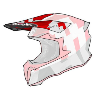 Pices dtaches casque Airoh Casquette Twist 2.0 Frame Red Matt