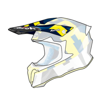 Pices dtaches casque Airoh Visiere Twist 2.0 Frame Blue Gloss