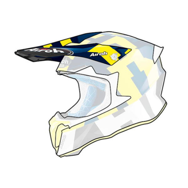 Pices dtaches casque Airoh Visiere Twist 2.0 Frame Blue Gloss