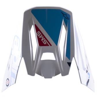 Pièces détachées casque Alpinestars Casquette S-M5 Action White cyan dark blue glossy Pièces détachées casque Alpinestars Casquette S-M5 Action White cyan dark blue glossy
