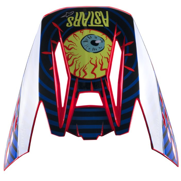 Pices dtaches casque Alpinestars Casquette S-M5 Solar flare Black blue red fluo