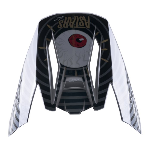 Pices dtaches casque Alpinestars Casquette S-M5 Solar flare Black gray gold glossy