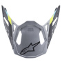 Pices dtaches casque Alpinestars Casquette S-M8 Contact Silver matt