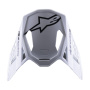 Pices dtaches casque Alpinestars Casquette S-M8 Radium 2 Black white glossy