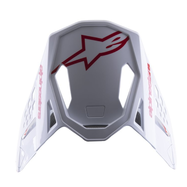 Pices dtaches casque Alpinestars Casquette S-M8 Radium 2 Bright red white glossy