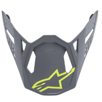 Pices dtaches casque Alpinestars Casquette S-M8 Radium Gray yellow fluo matt
