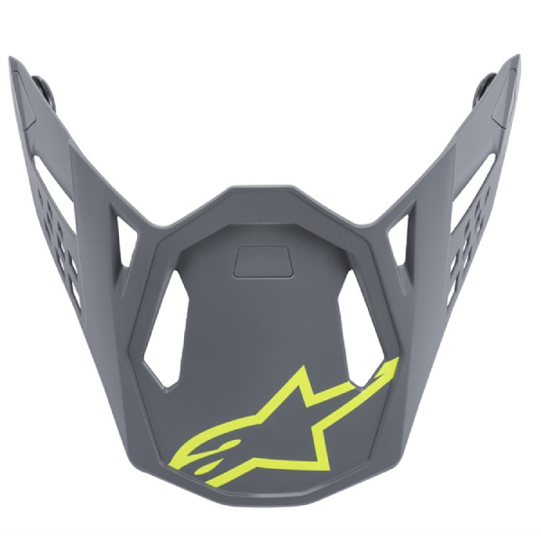 Pices dtaches casque Alpinestars Casquette S-M8 Radium Gray yellow fluo matt