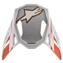 Pices dtaches casque Alpinestars Casquette S-M8 Triple Orange fluo white gold