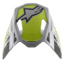 Pices dtaches casque Alpinestars Casquette S-M8 Triple Silver black yellow fluo