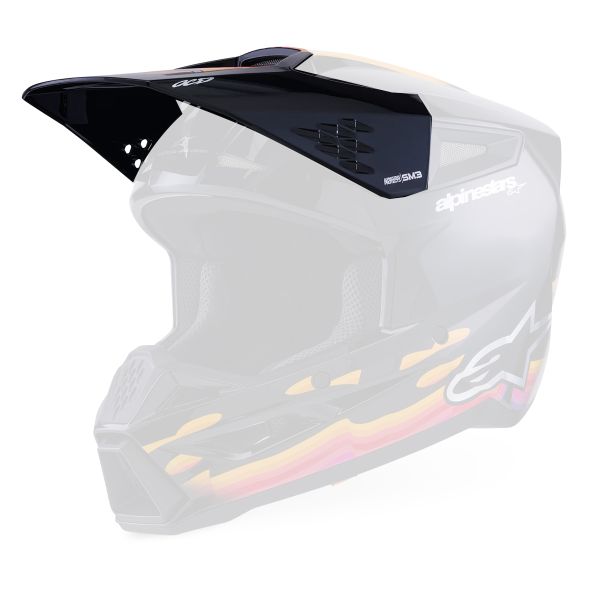 Pices dtaches casque Alpinestars S-M3 Force Visor Black Glossy