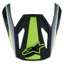 Pices dtaches casque Alpinestars S-M3 Heat Visor Yellow Fluo Black Glossy
