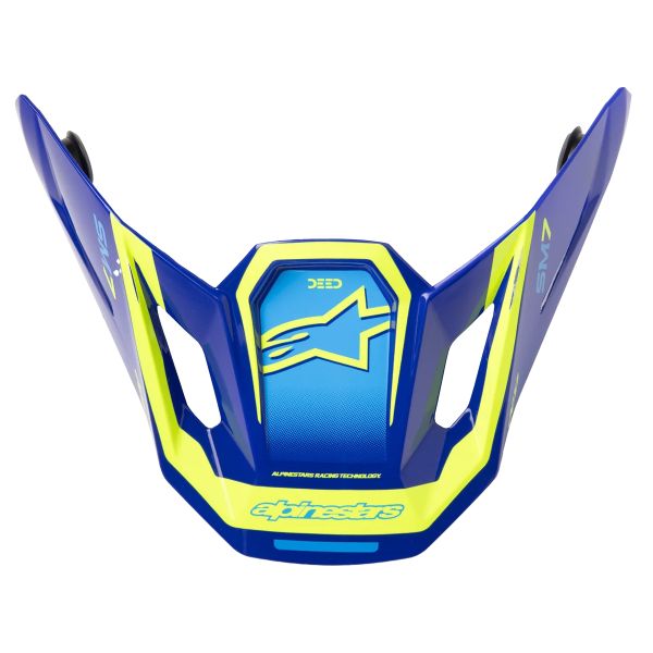 Pièces détachées casque Alpinestars S-M7 Deed Visor Blue Yellow Fluo Glossy Pièces détachées casque Alpinestars S-M7 Deed Visor Blue Yellow Fluo Glossy