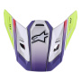 Pices dtaches casque Alpinestars S-M7 Fuse Visor Wh Yellow Fluo Purple Glossy
