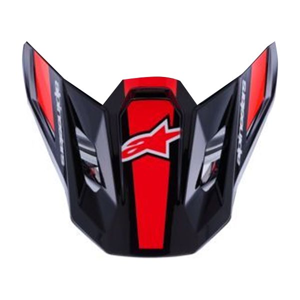 Pièces détachées casque Alpinestars S-M7 Rise Visor Black Silver Red Fluo Glossy Pièces détachées casque Alpinestars S-M7 Rise Visor Black Silver Red Fluo Glossy