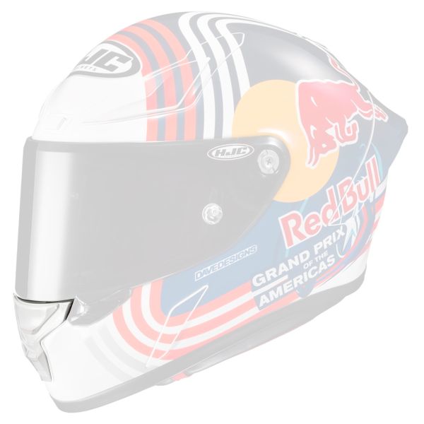 Pi�ces d�tach�es casque HJC Ventilation Mentonniere RPHA1 Red Bull Austin GP MC21