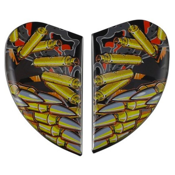 Pi�ces d�tach�es casque ICON Plaques Laterales Airform Warthog Silver