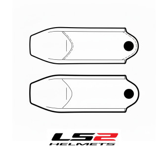 Pi�ces d�tach�es casque LS2 Couvre Jugulaire Pioneer II MX702 - Fast II MX708