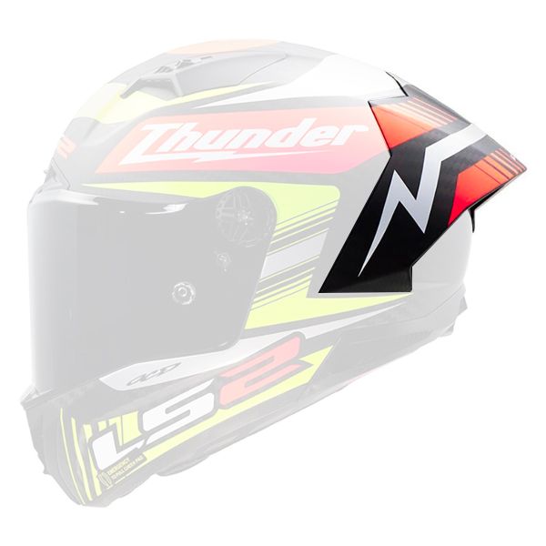 Pi�ces d�tach�es casque LS2 Spoiler Thunder GP Aero Replica Black FF805