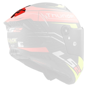 Pi�ces d�tach�es casque LS2 Ventilation Arriere Thunder C Attack Matt Red H-V Yellow FF805