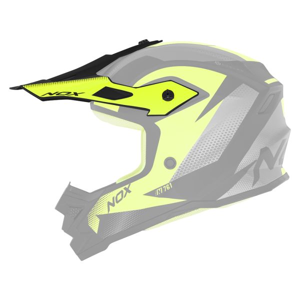 Pices dtaches casque NOX Casquette Fusion noir mat jaune N761