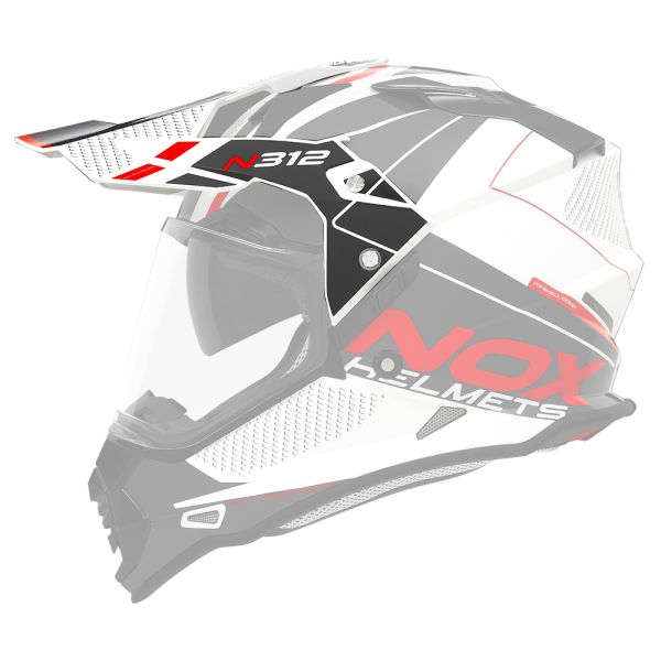 Pices dtaches casque NOX Casquette N312 Drone blanc rouge