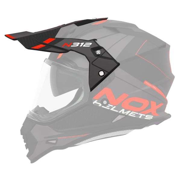 Pices dtaches casque NOX Casquette N312 Drone noir mat rouge