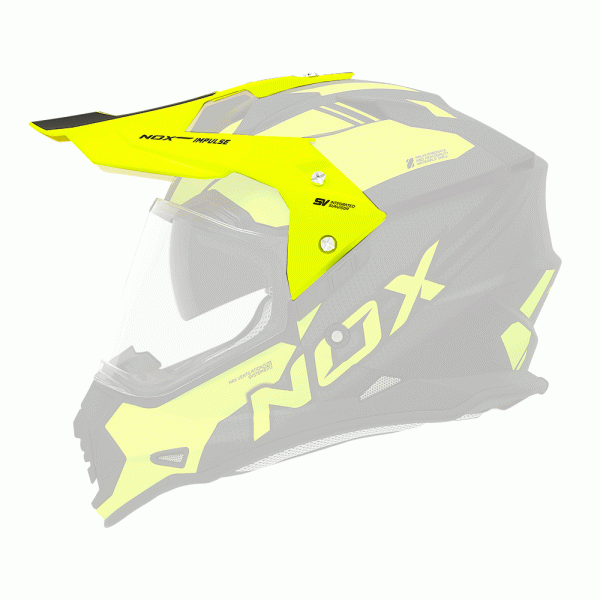 Pices dtaches casque NOX Casquette N312 Impulse noir mat jaune