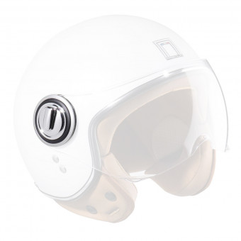 Casque Nox Premium Idol blanc perle, demi-jet moto vintage scooter