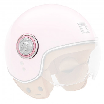 Casque Nox Premium Heritage rose pastel, jet moto femme