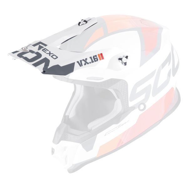 Pi�ces d�tach�es casque Scorpion Casquette VX-16 - VX-16 Evo Air Analog White Orange