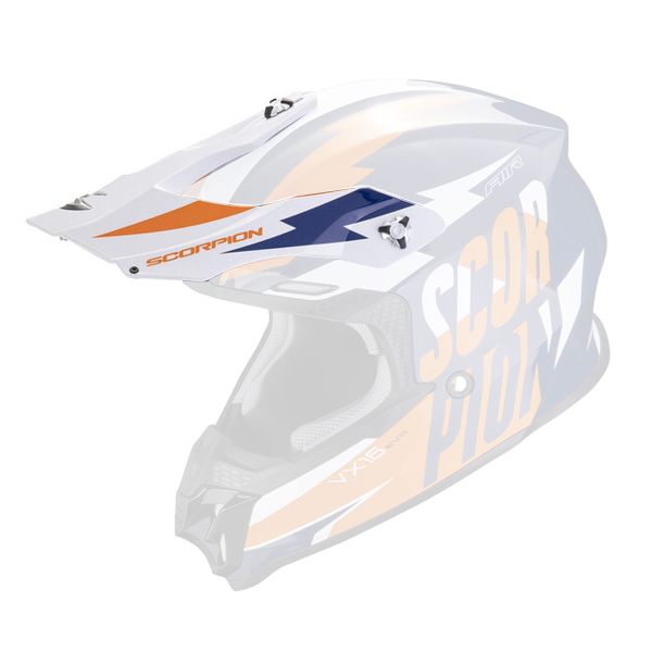 Pi�ces d�tach�es casque Scorpion Casquette VX-16 - VX-16 Evo Air Slanter Blue Orange