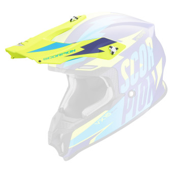 Pi�ces d�tach�es casque Scorpion Casquette VX-16 - VX-16 Evo Air Slanter Matt Blue Neon Yellow