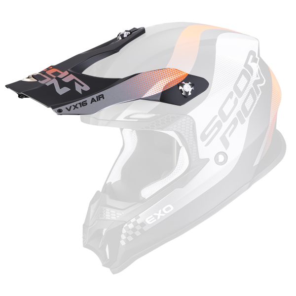 Pices dtaches casque Scorpion Casquette VX-16 - VX-16 Evo Air Soul Matt Black Orange