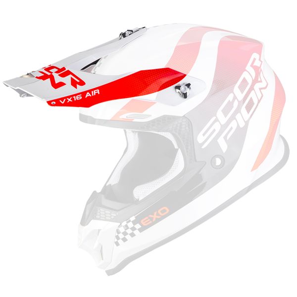 Pices dtaches casque Scorpion Casquette VX-16 - VX-16 Evo Air Soul White Red