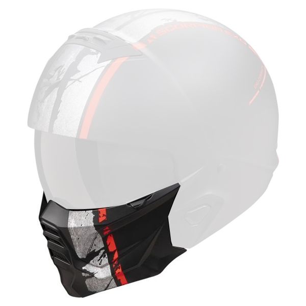 Pi�ces d�tach�es casque Scorpion Masque Exo Combat II Lord Matt Black Red
