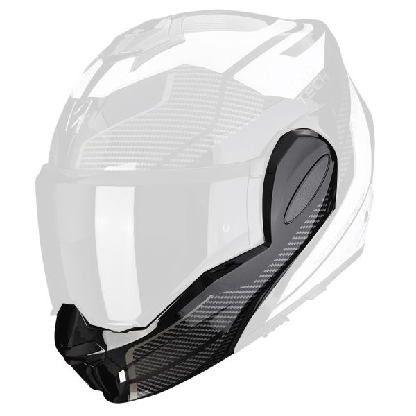 Pi�ces d�tach�es casque Scorpion Mentonniere Exo Tech Evo Animo Black White
