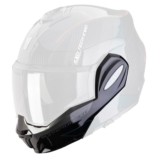 Pi�ces d�tach�es casque Scorpion Mentonniere Exo Tech Evo CAD Black Green