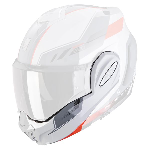 Pi�ces d�tach�es casque Scorpion Mentonniere Exo Tech Evo Socius Grey Red
