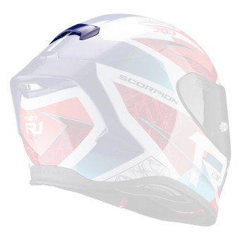 Pi�ces d�tach�es casque Scorpion Ventilation Arriere Exo R1 Air Infini White Blue Red