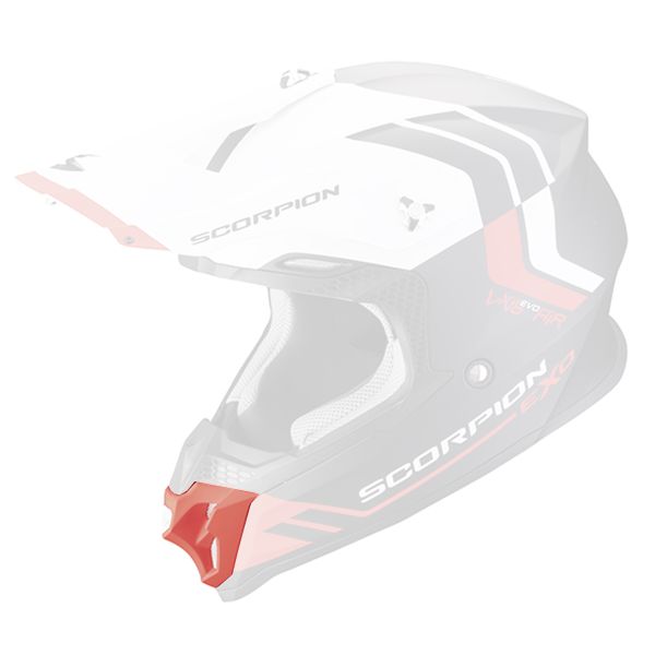 Pi�ces d�tach�es casque Scorpion Ventilation Mentonniere VX-16 Evo Air Matt Neon Red